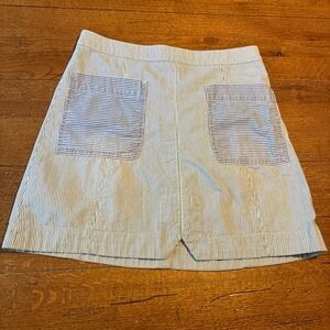 Pilcro Blue and White Striped Women's Skort